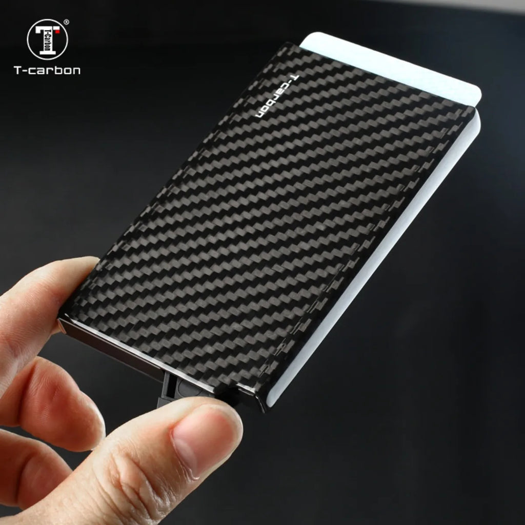 T-carbon Carbon Fiber Wallet Cash Card Holder Business Wallet Credit Card Prtector Case Cover Men & Women Cardholder